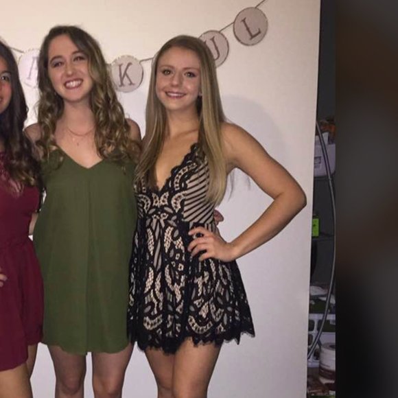 Selfie Leslie Black and Nude Lace Romper - Picture 2 of 2